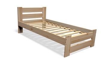 ŁÓŻKO DREWNIANE sosnowe WYSOKIE 80x200 + STELAŻ