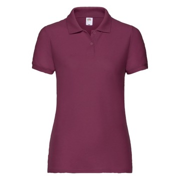 DAMSKA KOSZULKA POLO 65/35 - FRUIT burgundy M