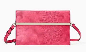 ZARA WĘŻOWA RÓŻOWA TOREBKA TORBA LISTONOSZKA
