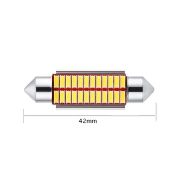 СВЕТОДИОДНАЯ ЛАМПА 24 SMD 4014 C5W C10W CANBUS 41мм 42мм