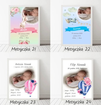 Metryczka ze zdjęciem A4 Ramka