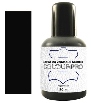 FARBA COLOURPRO DO ZAMSZU NUBUKU WELUR 50ML CZARNY