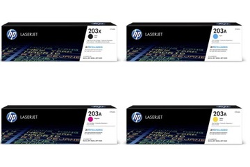 4x toner org. HP CMYK CF540X CF541A CF542A CF543A