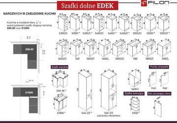 Кухонная мебель ЭДЕК 1 - ГЛАМУР ДЕРЕВО + БЕЛЫЙ