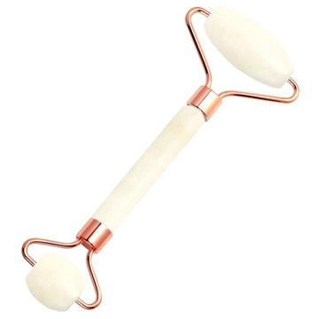 MASAŻER TWARZY JADEIT BIAŁY ROLLER WAŁEK GUA SHA