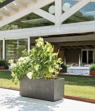 Большой прямоугольный цветочный горшок 79см Deroma Cassetta Millennium АНТРАЦИТ