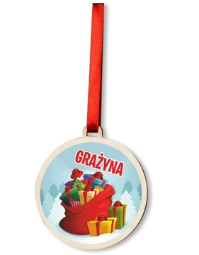 Kolorowa bombka z imieniem Imię święta zawieszka