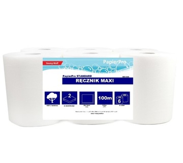 Ręcznik papierowy Czyściwo MAXI 100m Celuloza 2 warstwowa