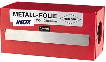 Folia metalowa 0,1mm - szczelinomierz, INOX