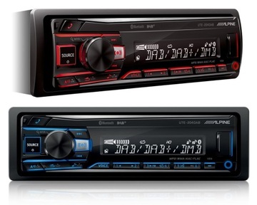 ALPINE UTE-204DAB USB BLUETOOTH / DAB+ / FLAC / ZMIENNY KOLOR PODŚWIETLENIA
