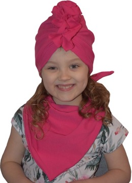 KOMPLET WIOSENNY CZAPKA TURBAN Z CHUSTĄ KOLORY