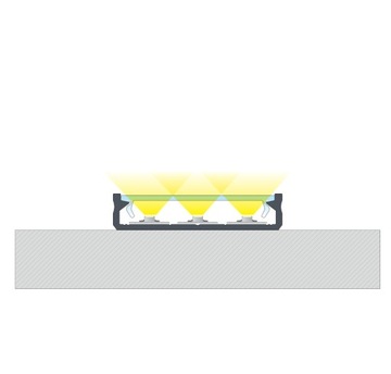 СВЕТОДИОДНЫЙ АЛЮМИНИЕВЫЙ ПРОФИЛЬ 2м SOLIS 3xLED SILVER + ЛАМПА