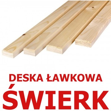 Deska ławkowa 10x3,8 - długość 150 cm - świerkowa