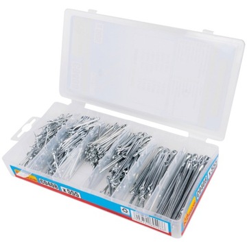 Komplet Zestaw Zawleczek Zawleczki Proste Rozginane 1.5 - 4mm 555 sztuk