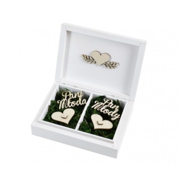 Деревенская шкатулка для белых конвертов и обручальных колец