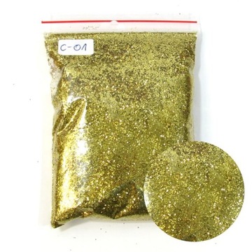 100g Brokat złoty METALIC - produkt Polski !!!