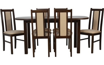 Zestaw do kuchni salonu Stół 80x160x200 6 krzeseł