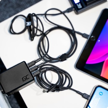 Быстрое настенное зарядное устройство, 30 Вт, блок питания Green Cell, 3 порта USB A для телефона