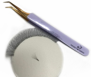 Пинцет для ресниц ProjectLashes SUGAR 45° Золотой