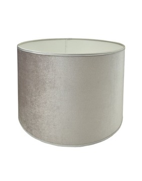 Abażur Premium Owal PCV Welur Srebrny 26x26x15 cm