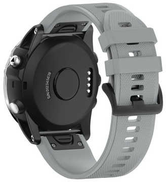 SZARY Silikonowy Pasek Garmin FENIX 7 Solar