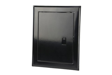 DRZWICZKI METALOWE CZARNE 10x10 OSŁONA, REWIZJA