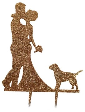 Топпер топпер молодая пара с собакой и собакой ЛАБРАДОР П4Л