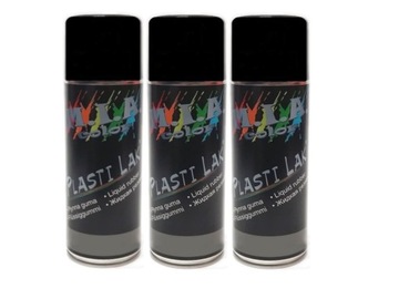 GUMA W SPRAYU PLASTI LAK 3x 400ml SATYNA