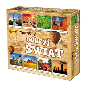 ADAMIGO MEMORY ODKRYJ ŚWIAT memo 80 elementów