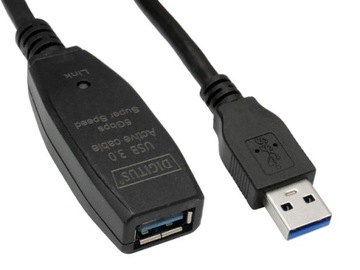 Кабель USB 3.0 A-A, активный удлинитель Digitus, 20 м