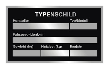 Запасной шильдик на любую марку 85х50мм.