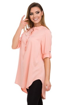 СВОБОДНАЯ, АССИММЕТРИЧНАЯ ДЛИННАЯ РУБАШКА, ЦВЕТ R - 46