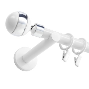 KARNISZ METALOWY BIAŁY FI 19mm / 400cm RÓŻNE WZORY