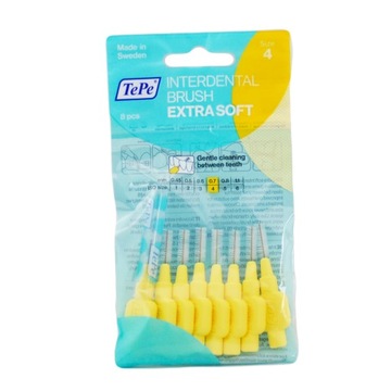 TEPE EXTRASOFT SZCZOTECZKI MIĘDZY. ŻOŁTE 8szt 0,7 100% oryginał