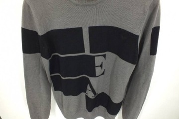 Emporio Armani sweter męski 48 M bawełna logo