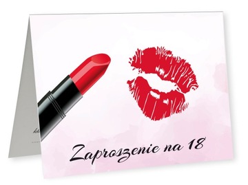 ZAPROSZENIA na OSIEMNASTKĘ, 18 urodziny + KOPERTA
