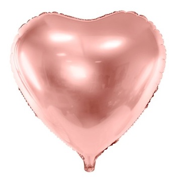 Balon 46cm SERCE ROSE GOLD RÓŻOWY na hel 18 40 LAT
