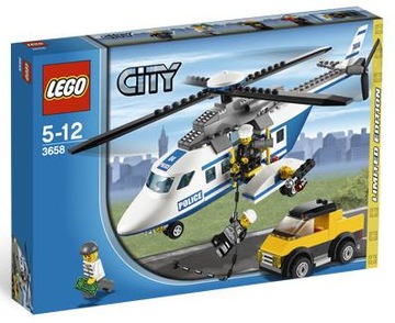 LEGO CITY 3658 HELIKOPTER POLICYJNY LIMITOWANA EDY