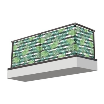 siatka BALKON na wymiar TROPIKALNE LIŚCIE PASY POZ