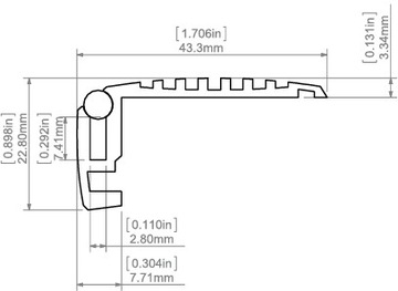 KLUŚ STEKO Светодиодный профиль из анодированного алюминия - 2м
