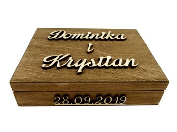 Набор для конвертов Обручальные кольца Имена жениха и невесты Дата XL