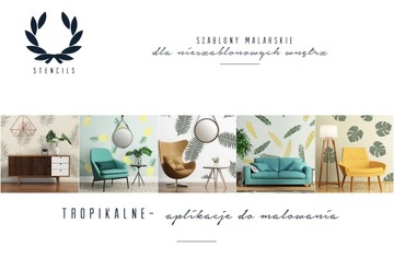 Трафарет для рисования ТРОПИЧЕСКИЙ ПАЛЬМОВЫЙ ЛИСТ 2 - 45x60см