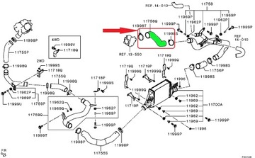 TRUBKA INTERCOOLER MITSUBISHI OUTLANDER 1505A541