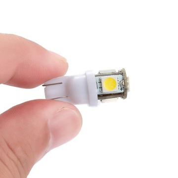 СВЕТОДИОДНЫЕ ЛАМПОЧКИ 5 SMD 5050 W5W T10 АРТ. БЕЛЫЕ 10шт.