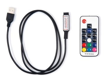 СВЕТОДИОДНАЯ ЛЕНТА RGB 5В С ПУЛЬТОМ USB 3M ПОДСВЕТКА ДЛЯ ТЕЛЕВИЗОРА 3M