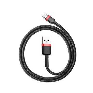 Нейлоновый кабель Baseus Cafule Quick C USB-A — USB-C