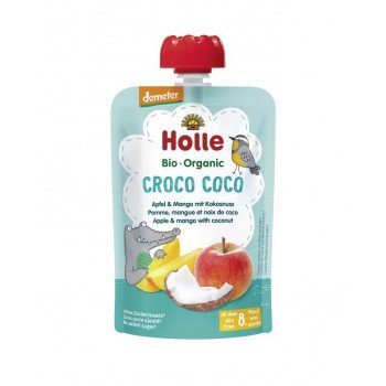 HOLLE BIO MUS DLA DZIECI CROCO COCO KOKOSOWY KROKODYL JABŁKO MANGO KOKOS