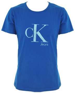 CALVIN KLEIN koszulka t-shirt niebieska logo M