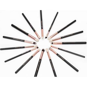 Набор из 15 кистей для глаз Jessup T157 Черный/Розовый