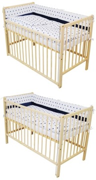 Łóżeczko dziecięce 120x60 Marcin 1 opuszczany bok materac sosnowe norma UE